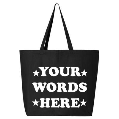 Personalized Custom Text Cute Retro Groovy Font 25L Jumbo Tote