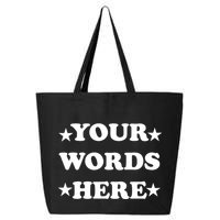 Personalized Custom Text Cute Retro Groovy Font 25L Jumbo Tote