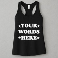 Personalized Custom Text Cute Retro Groovy Font Womens Tank Top