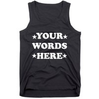 Personalized Custom Text Cute Retro Groovy Font Tank Top