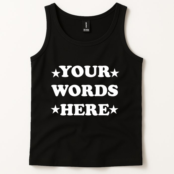 Personalized Custom Text Cute Retro Groovy Font Tank Top