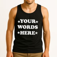 Personalized Custom Text Cute Retro Groovy Font Tank Top