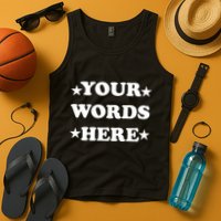 Personalized Custom Text Cute Retro Groovy Font Tank Top