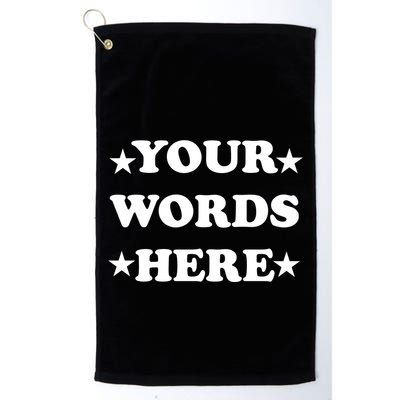 Personalized Custom Text Cute Retro Groovy Font Golf Towel