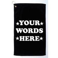Personalized Custom Text Cute Retro Groovy Font Golf Towel