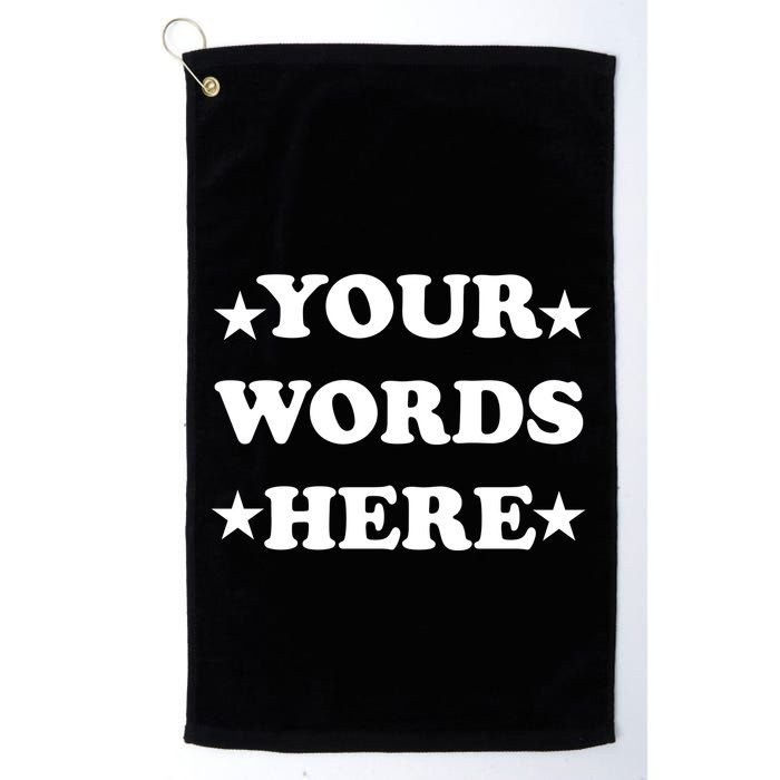 Personalized Custom Text Cute Retro Groovy Font Golf Towel