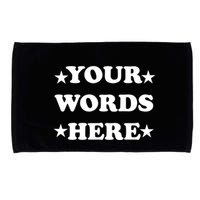 Personalized Custom Text Cute Retro Groovy Font Microfiber Hand Towel