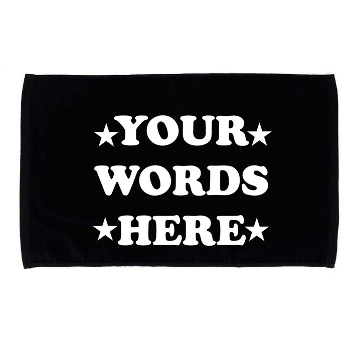 Personalized Custom Text Cute Retro Groovy Font Microfiber Hand Towel