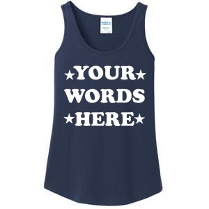 Personalized Custom Text Cute Retro Groovy Font Ladies Essential Tank