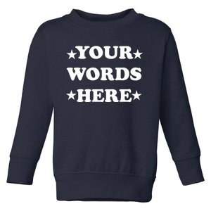 Personalized Custom Text Cute Retro Groovy Font Toddler Sweatshirt