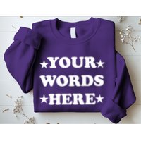 Personalized Custom Text Cute Retro Groovy Font Sweatshirt