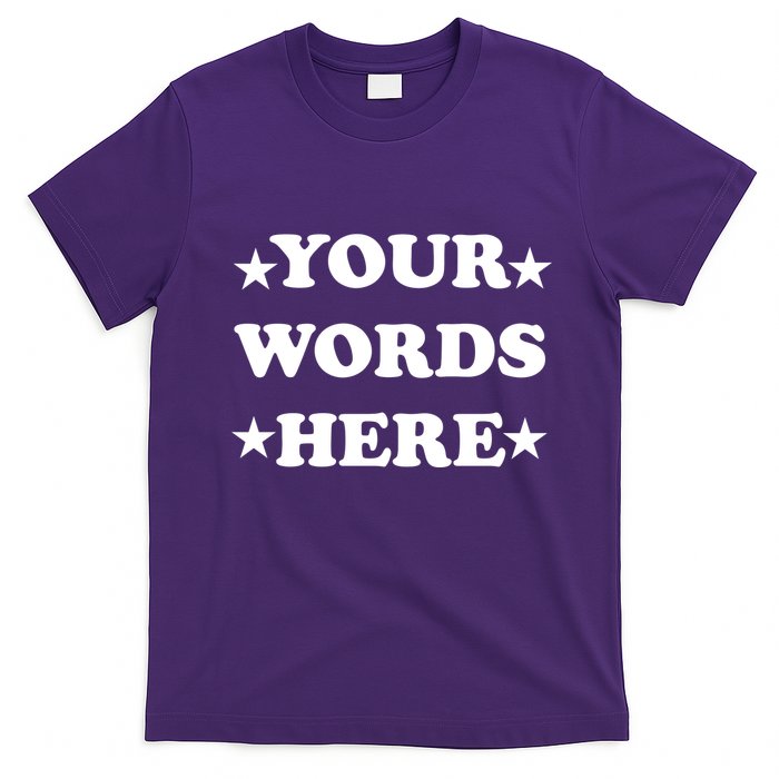 Personalized Custom Text Cute Retro Groovy Font T-Shirt