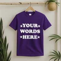 Personalized Custom Text Cute Retro Groovy Font T-Shirt