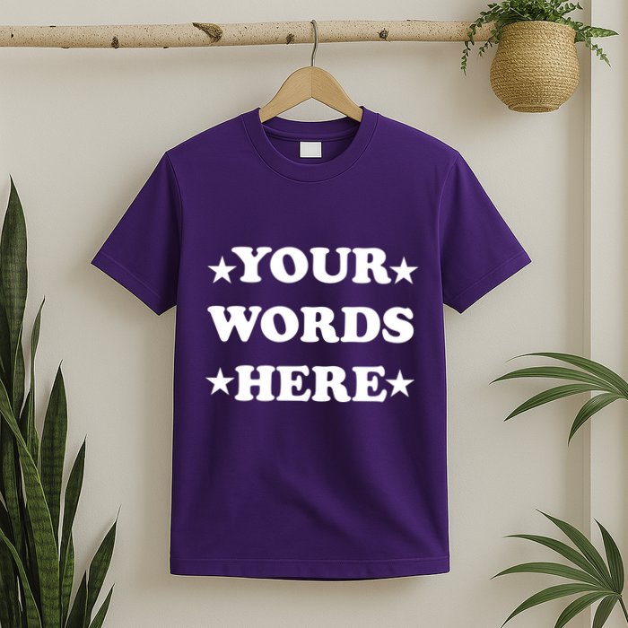 Personalized Custom Text Cute Retro Groovy Font T-Shirt