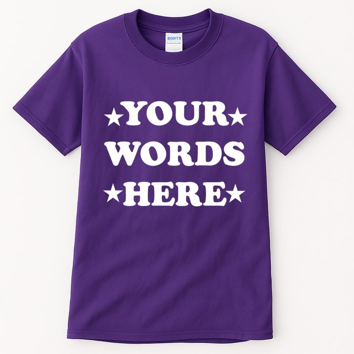 Personalized Custom Text Cute Retro Groovy Font Tall T-Shirt