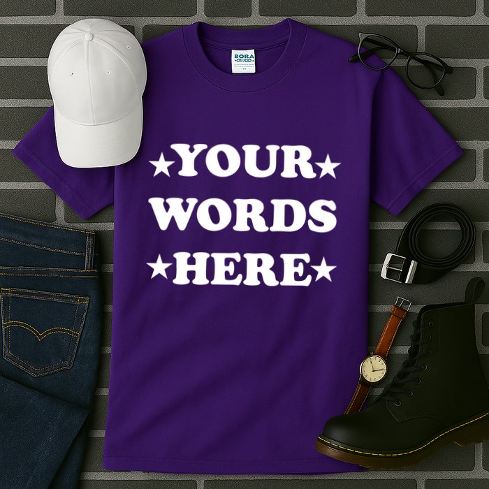 Personalized Custom Text Cute Retro Groovy Font Tall T-Shirt