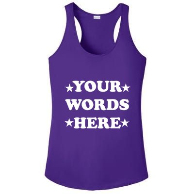 Personalized Custom Text Cute Retro Groovy Font Ladies PosiCharge Competitor Racerback Tank