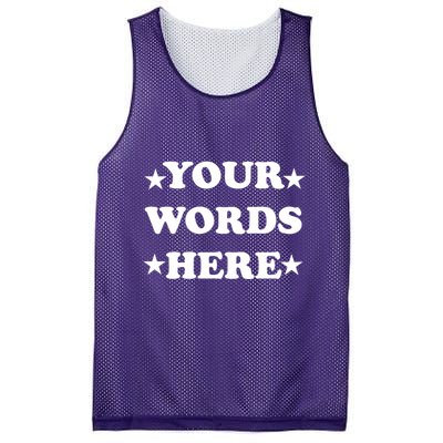 Personalized Custom Text Cute Retro Groovy Font Mesh Reversible Basketball Jersey Tank