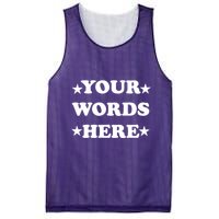Personalized Custom Text Cute Retro Groovy Font Mesh Reversible Basketball Jersey Tank
