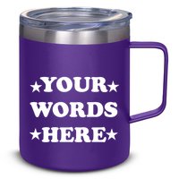 Personalized Custom Text Cute Retro Groovy Font 12oz Stainless Steel Coffee Mug
