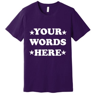 Personalized Custom Text Cute Retro Groovy Font Premium T-Shirt