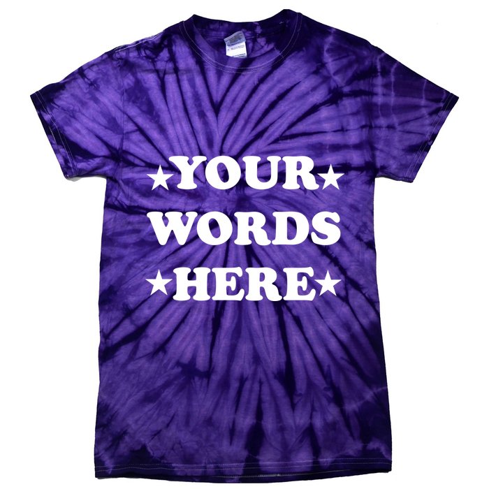 Personalized Custom Text Cute Retro Groovy Font Tie-Dye T-Shirt