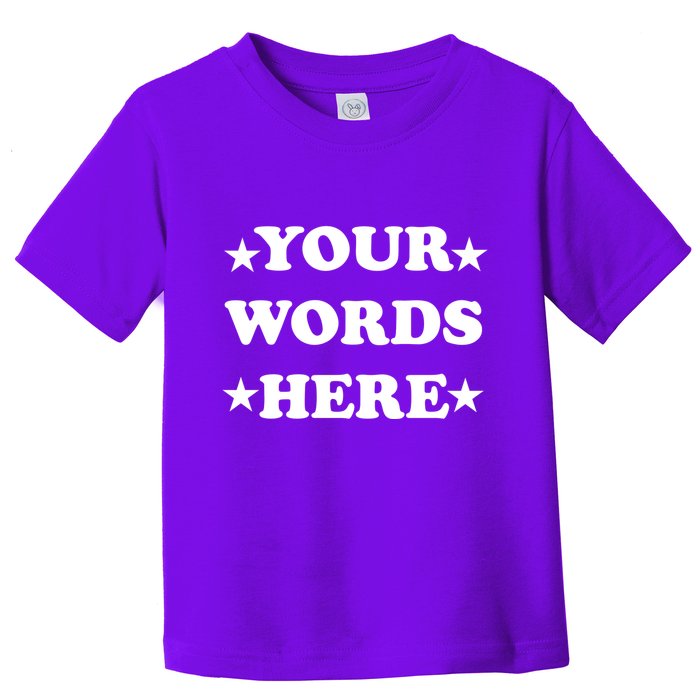 Personalized Custom Text Cute Retro Groovy Font Toddler T-Shirt