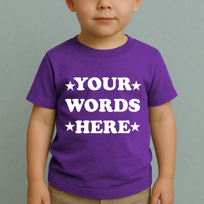 Personalized Custom Text Cute Retro Groovy Font Toddler T-Shirt