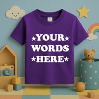 Personalized Custom Text Cute Retro Groovy Font Toddler T-Shirt