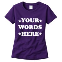 Personalized Custom Text Cute Retro Groovy Font Womens T-Shirt