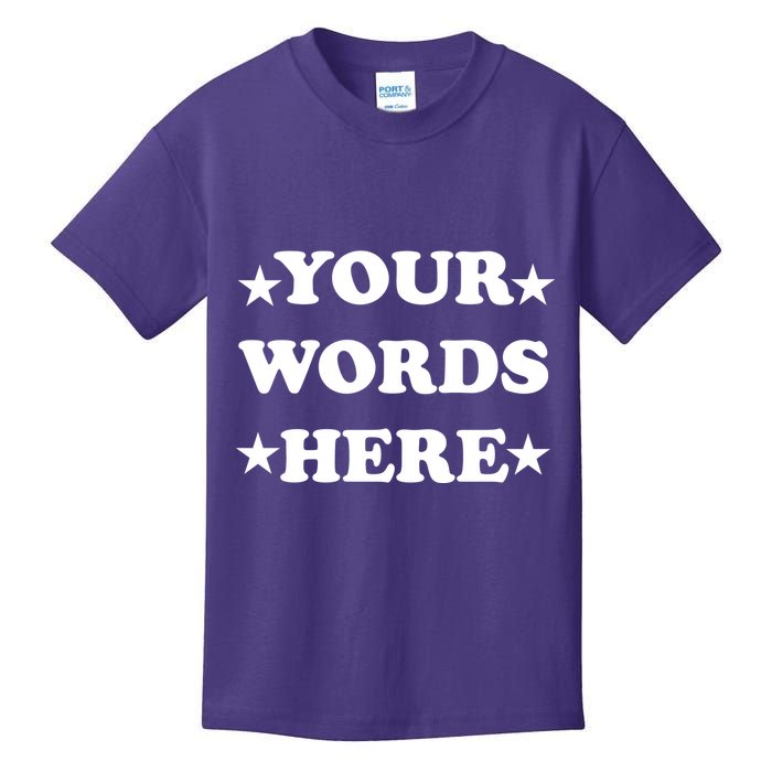 Personalized Custom Text Cute Retro Groovy Font Kids T-Shirt
