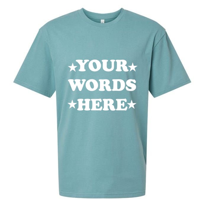Personalized Custom Text Cute Retro Groovy Font Sueded Cloud Jersey T-Shirt