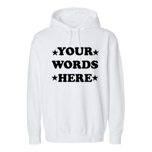 Personalized Custom Text Cute Retro Groovy Font Garment-Dyed Fleece Hoodie