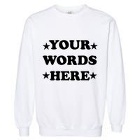 Personalized Custom Text Cute Retro Groovy Font Garment-Dyed Sweatshirt