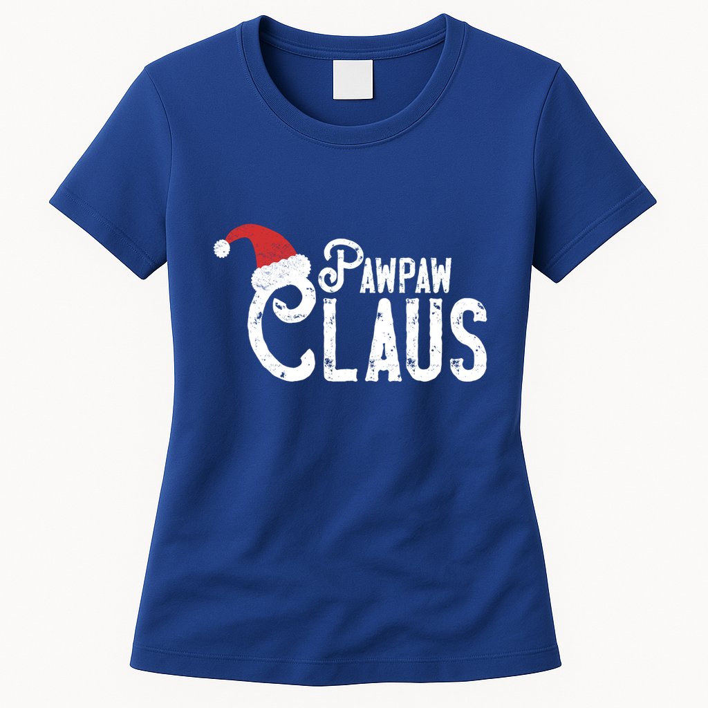 Pawpaw Claus Traditional Santa Matching Family Christmas Gift Womens T-Shirt