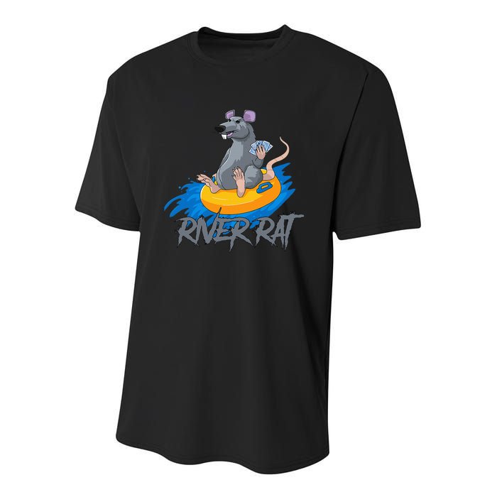 Poker Cards Texas Hold Em River Rat Casino Funny Youth Performance Sprint T-Shirt