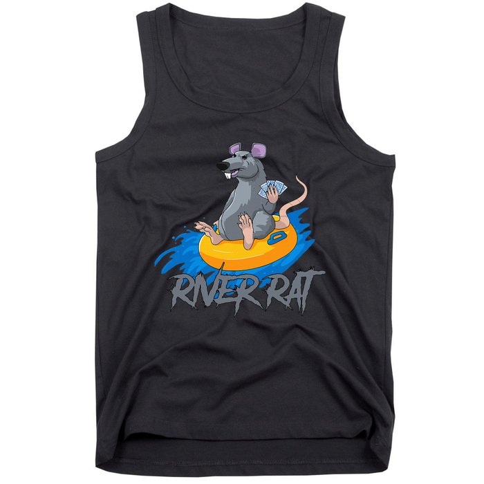 Poker Cards Texas Hold Em River Rat Casino Funny Tank Top