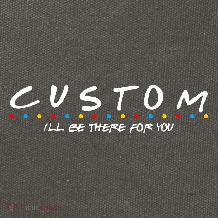 Personalized Custom Text ILl Be Here For You Cotton Canvas Backpack