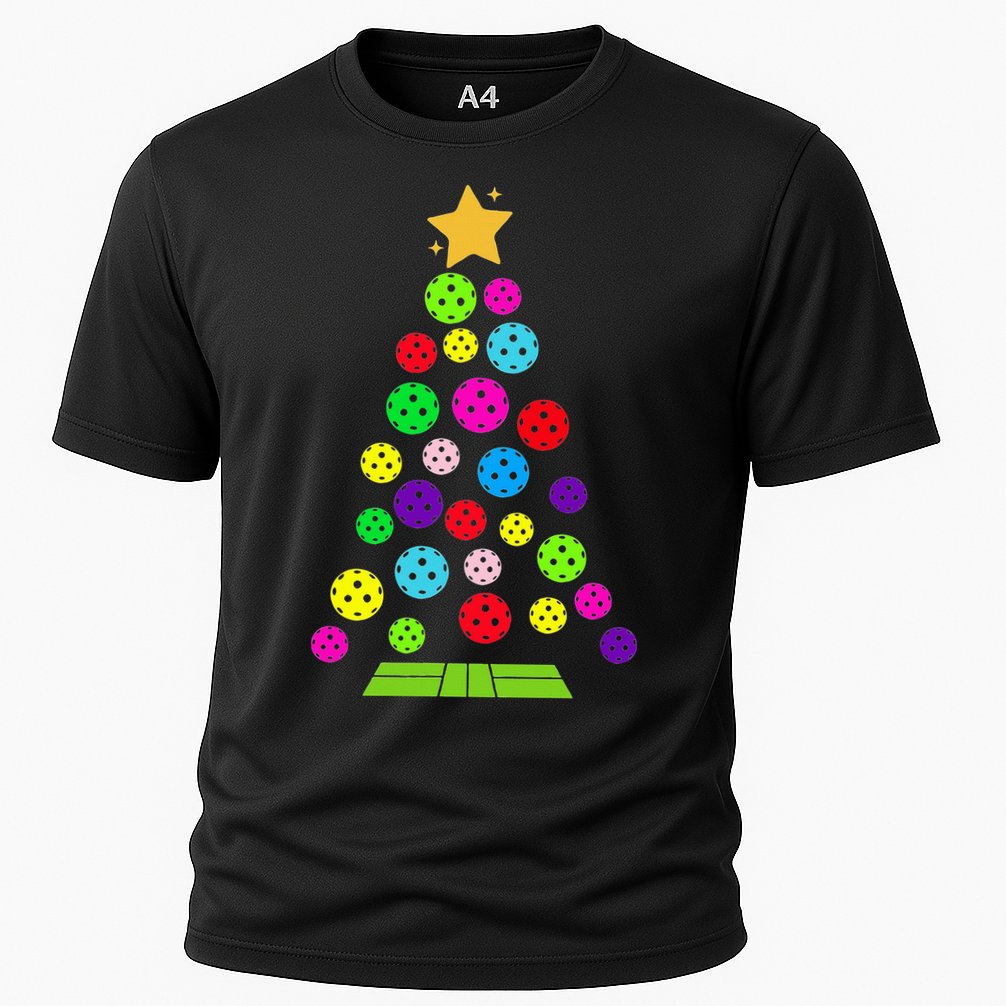 Pickleball Christmas Tree Cooling Performance Crew T-Shirt