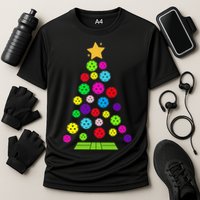 Pickleball Christmas Tree Cooling Performance Crew T-Shirt