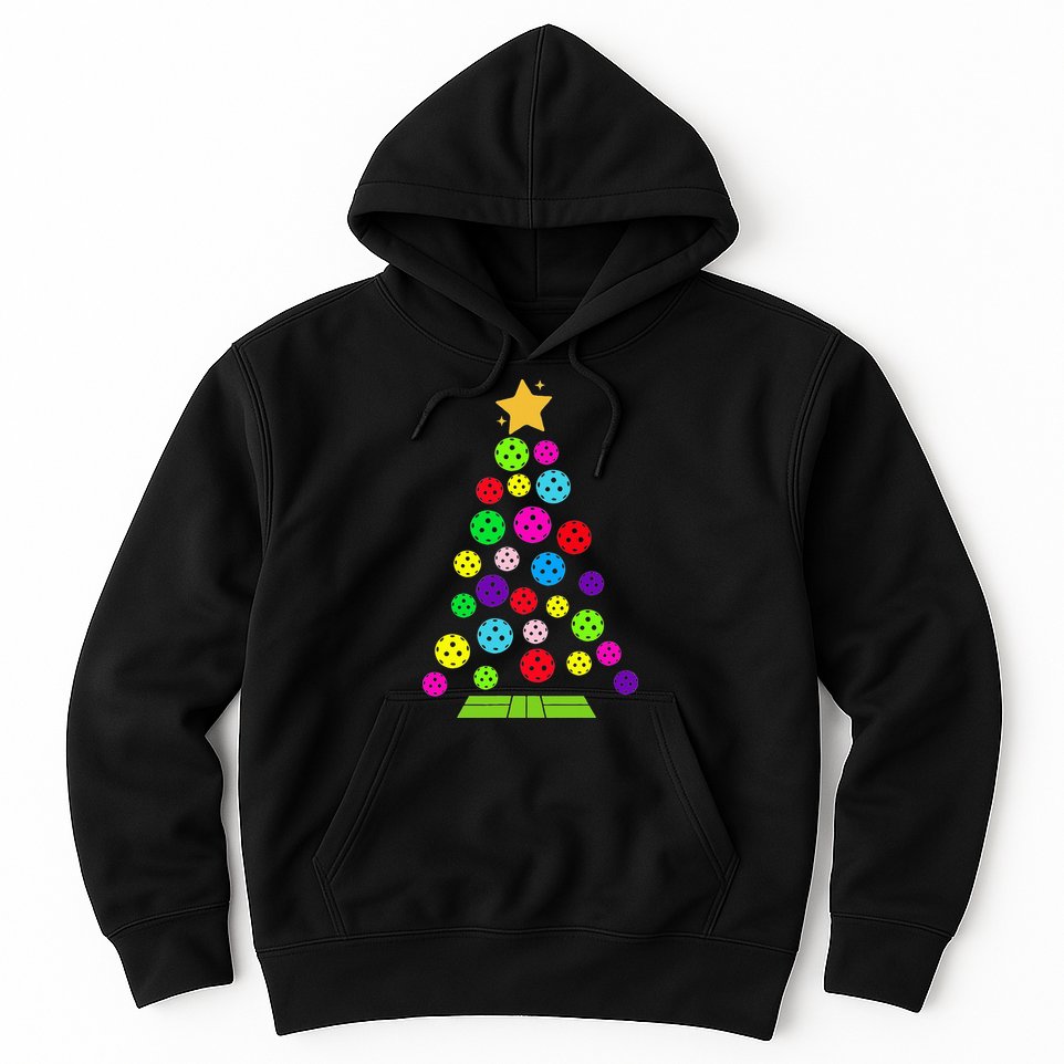 Pickleball Christmas Tree Hoodie