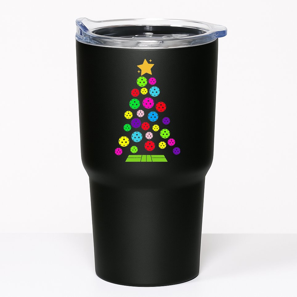 Pickleball Christmas Tree Tumbler