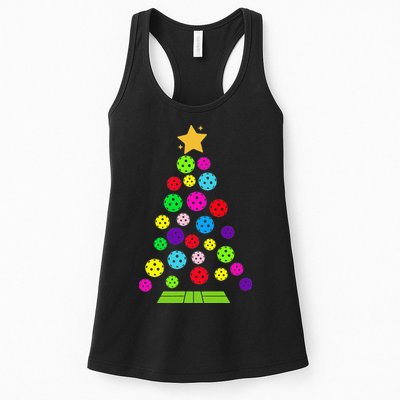 Pickleball Christmas Tree Womens Tank Top