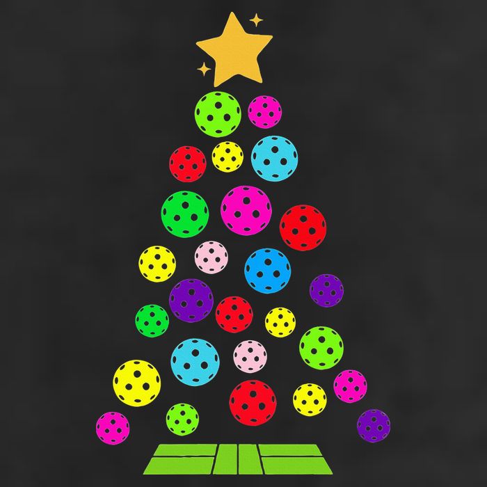 Pickleball Christmas Tree Golf Towel