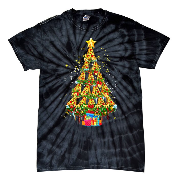 Pizza Christmas Tree This is my ugly Christmas Pizza lover Tie-Dye T-Shirt