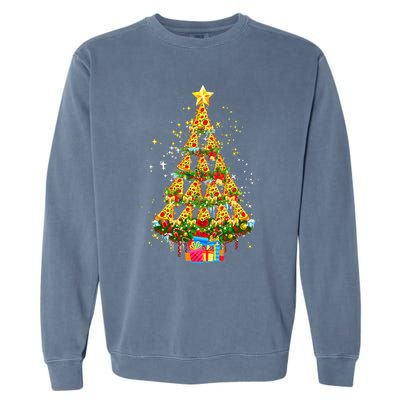 Pizza Christmas Tree This is my ugly Christmas Pizza lover Garment-Dyed Sweatshirt