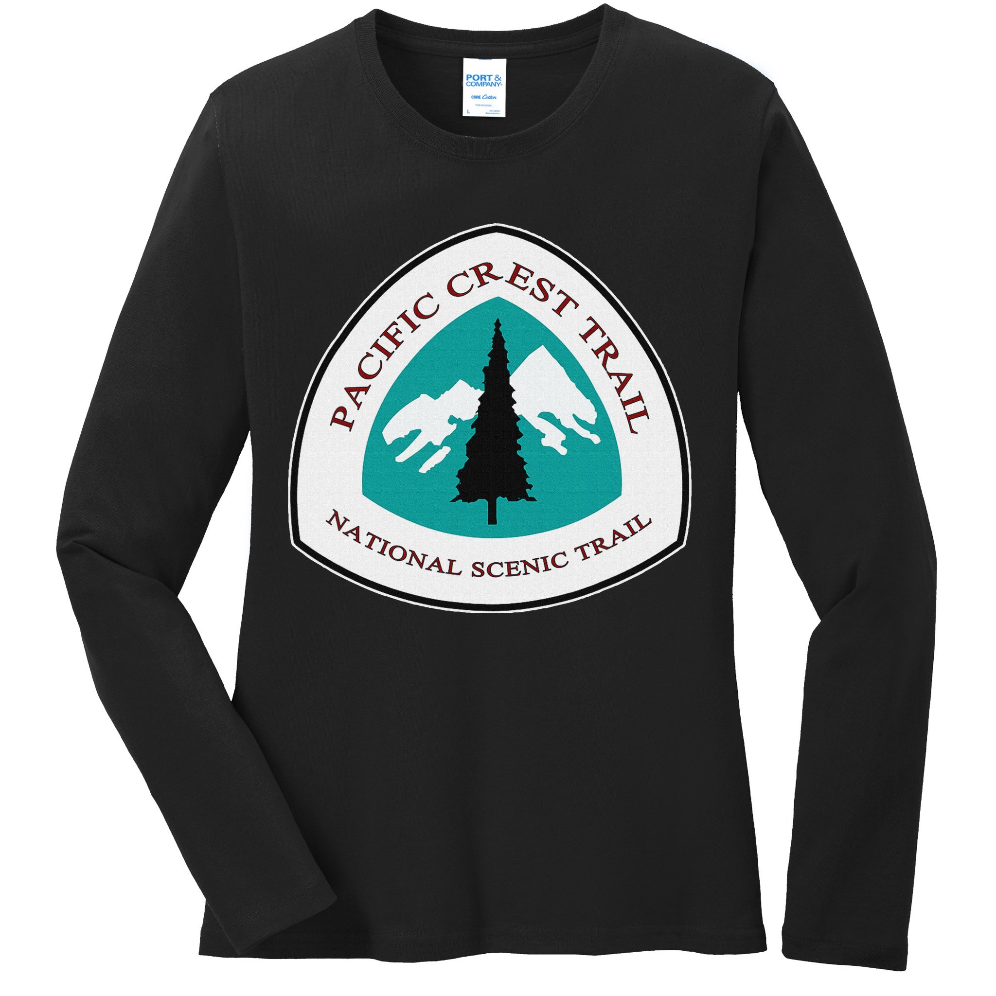Pacific Crest Trail Marker Pct Ladies Long Sleeve Shirt