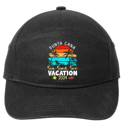 Punta Cana Trip 2024 Beach Vacation Summer Holliday Match 7-Panel Snapback Hat