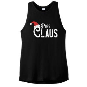 Pops Claus Traditional Santa Matching Family Christmas Gift Ladies PosiCharge Tri-Blend Wicking Tank