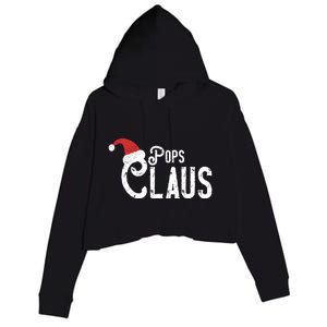 Pops Claus Traditional Santa Matching Family Christmas Gift Crop Fleece Hoodie